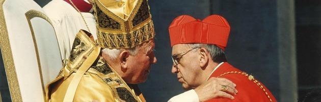 Papa Giovanni Paolo II e il cardinale Bergoglio